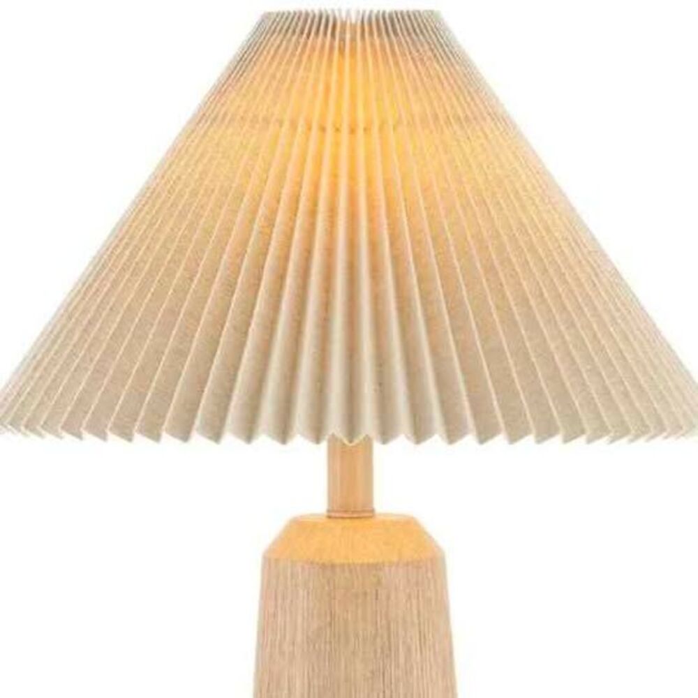 Linen SCANDINAVIAN RUSTIC BEIGE COLOR pleated shade FOR TABLE LAMP-  PART ONLY